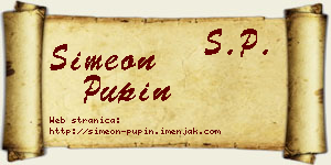 Simeon Pupin vizit kartica